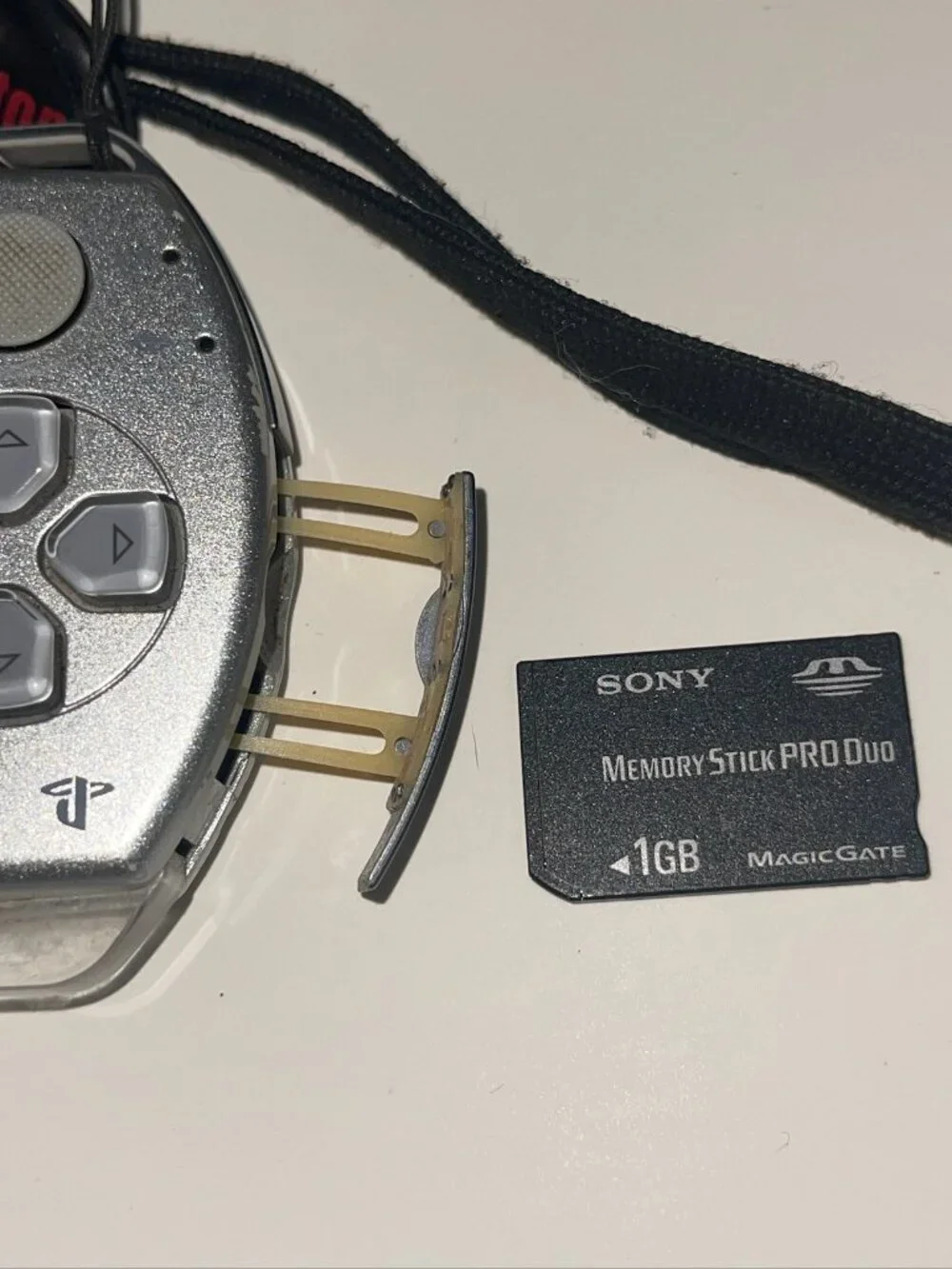 Sony PSP-2001 Slim Edition Silver *No Battery* For Parts/Repair God of War Lot